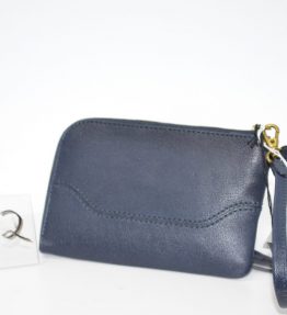 Frye (Paige)Navy Colored Leather Zip Around Wristlet With Tassels (F102)