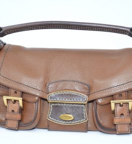 Prada Small Brown Leather Handbag P103