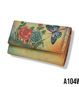 Anna by Anuschka Hand Painted Three Fold Organizer Wallet (A104W)