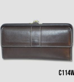 Coach Hamptons Bifold Brown Leather Wallet (C114W)
