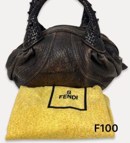 Fendi Distressed Leather Spy Bag F100